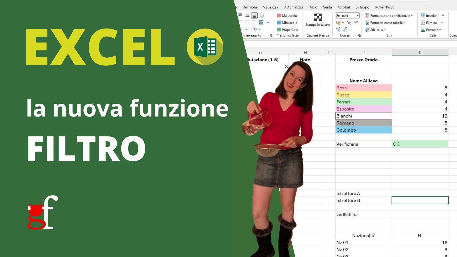 Excel: la nuova funzione FILTRO – Tutorial completo